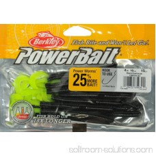 Berkley PowerBait Power Worm Soft Bait 7 Length, Black Blue Fleck, Per 13 553151920
